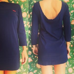 Prada long sleeve, low back cotton dress